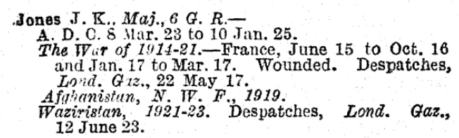 WW2 Indian Army List